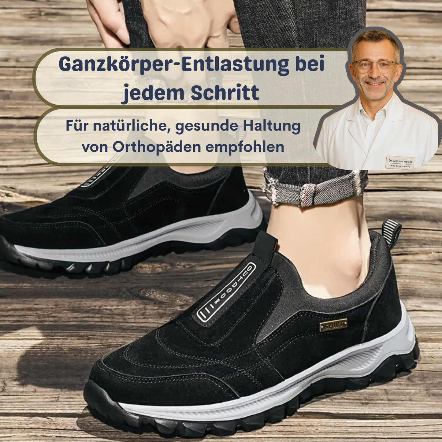 Orthopädische Schuhe für Schmerzlinderung – OrthoMotion Unisex Ergonomische Schuhe für Damen & Herren