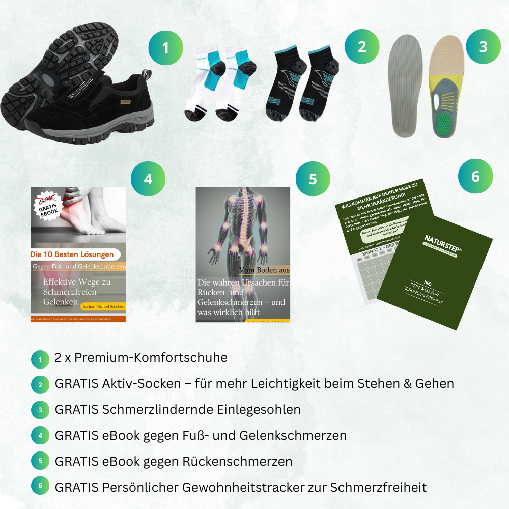 Orthopädische Schuhe für Schmerzlinderung – OrthoMotion Unisex Ergonomische Schuhe für Damen & Herren