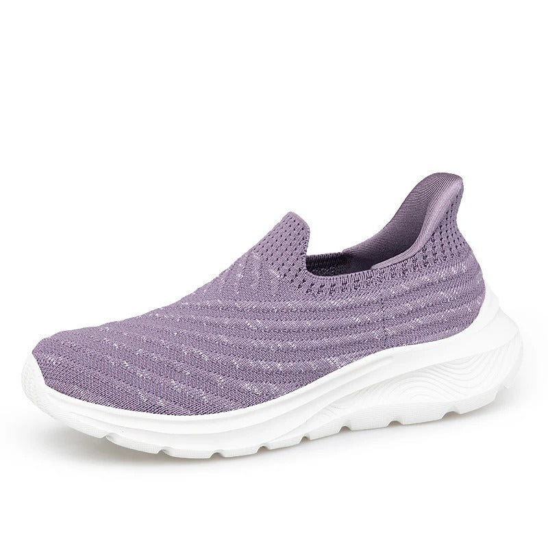 Slip On Sneaker Damen – Stoff Slip In Schlupf Sneaker – Damen Sneaker zum Reinschlüpfen ohne Schnürsenkel