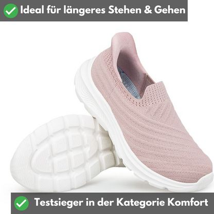 Slip On Sneaker Damen – Stoff Slip In Schlupf Sneaker – Damen Sneaker zum Reinschlüpfen ohne Schnürsenkel