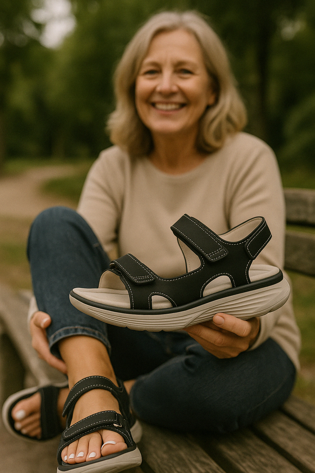Orthopädische Damensandalen für Schmerzlinderung - ErgoLiva
